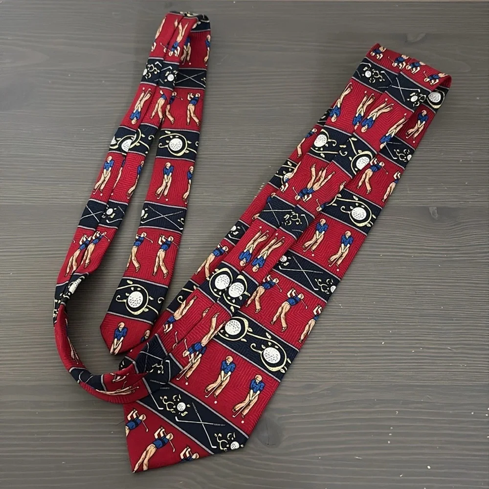 Vintage‎ Giorgio 100% Silk Golfer Swing Tie